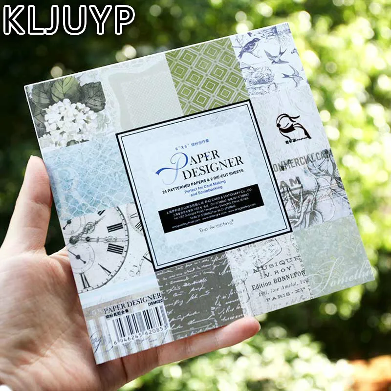 KLJUYP 6''Single side печатные часы цветочный узор декоративная бумага для