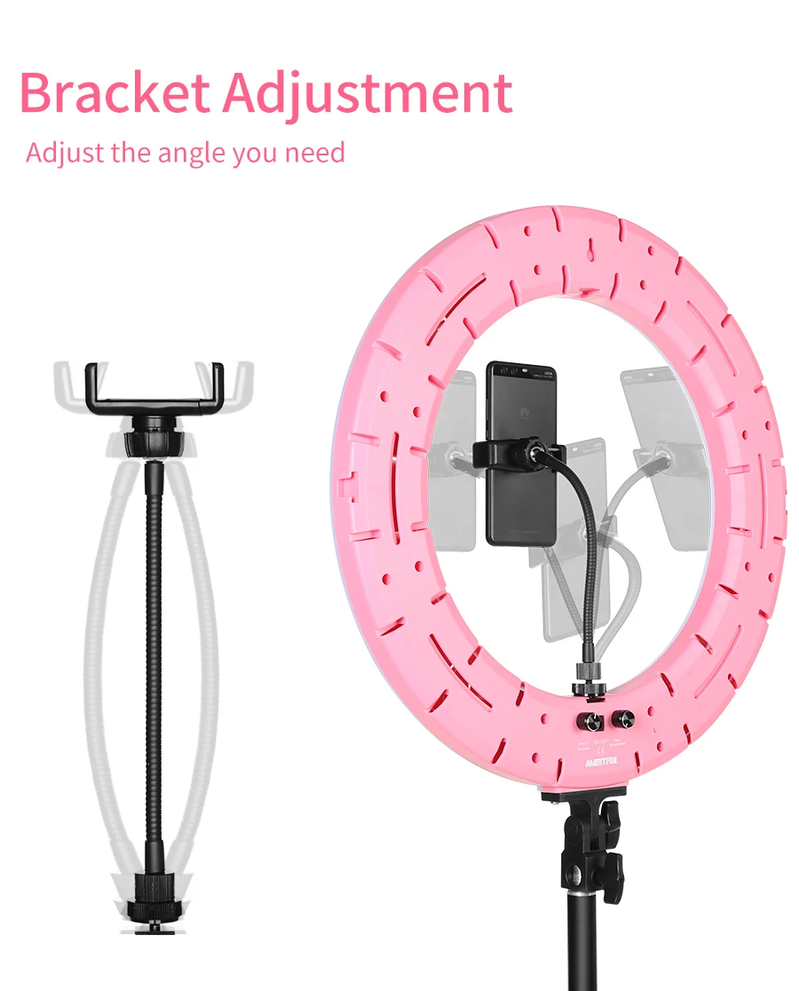 AMBITFUL RL-240 12 ''31 см Диммируемый светодиодный кольцевой светильник 36 Вт 3200~ 5600 к 240 светодиодный с 180 см осветительной подставкой для фото видео освещения