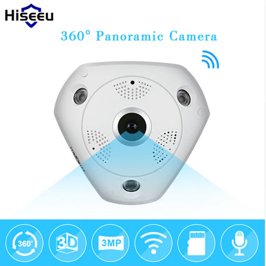 

Hiseeu HD 3.0MP WiFi Panoramic Camera 360 Degree e-PTZ Fisheye IP CCTV Camera Video Storage Remote IR-CUT Onvif Audio 39