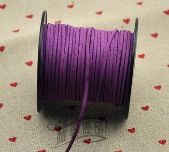 

1pc/lot DIY jewelry accessories, 2.5X1.5 purple South Korea plush leather cord 100 yards free shipping