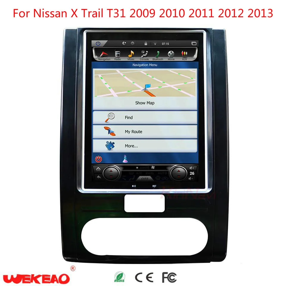 Wekeao 10 4 &quotБольшой Сенсорный экран dvd-плеер автомобиля радио для Nissan X Trail T31 2009-2013