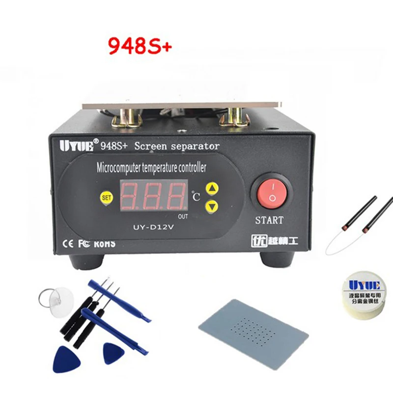 

UYUE Latest 948S+ Screen Separator Machine for IPhone For Samsung Refurbish Build-in Pump Vacuum LCD Separator Machine