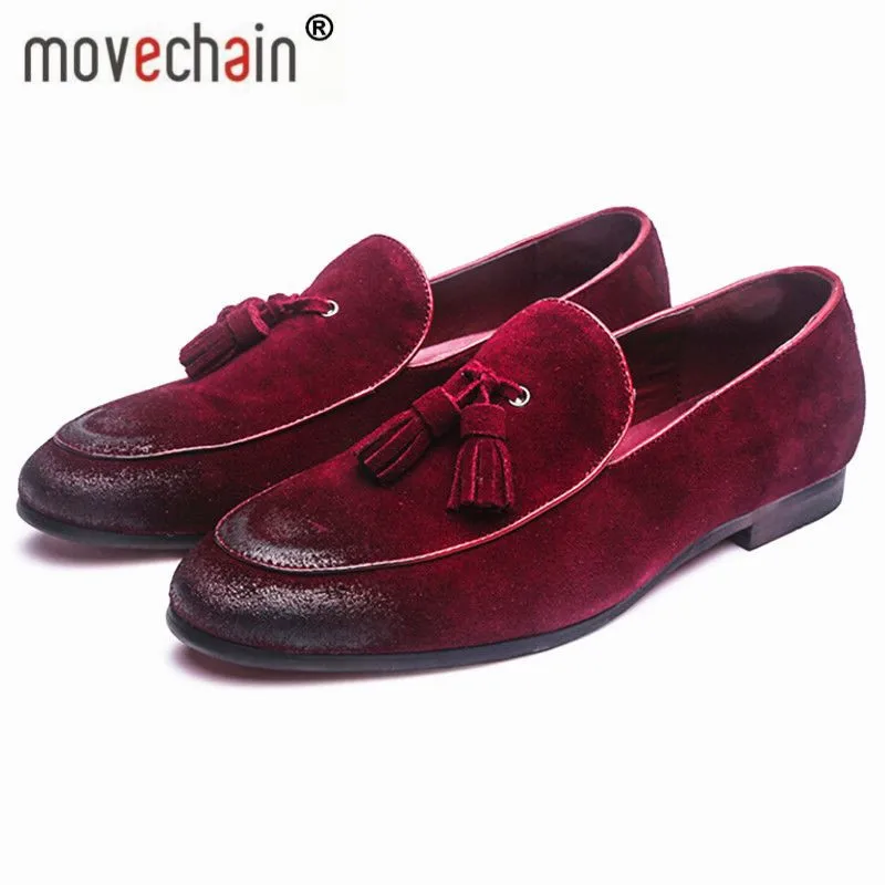 movechain Men's Classic Tassel Soft Moccasins Mens Genuine Suede Leather Casual Loafers Outdoor Driving Flats Shoes Sizes 38-48 movechain Men's Classic Tassel Soft Moccasins Mens Genuine Suede Leather Casual Loafers Outdoor Driving Flats Shoes Sizes 38-48