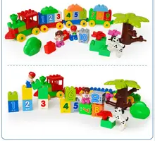 Original HUIMEI Brand Big Blocks Number Train Building Set Compatible with Legoed Duploe Educational Toys DIY Baby Toys