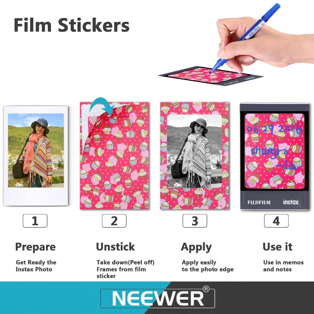 Комплект аксессуаров Neewer 27 в 1 для Fujifilm Instax Mini 8/8s: чехол + объектив селфи цветные