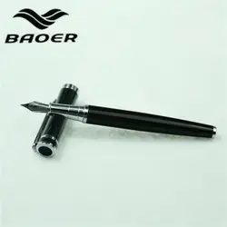 1 шт./лот Baoer авторучка черный ручки серебро клип Baoer 3035 canetas канцелярские школьные принадлежности Материал Эсколар 13.2 см