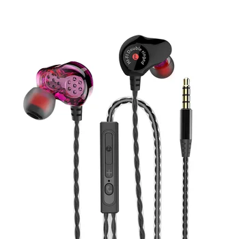 

Original In-ear Sports Earphones Quad-core Double-action Subwoofer Cable Headset With 3.5mm Plug Diameter And 1.2m Wire Length