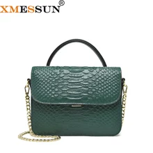 Xmessun из натуральной кожи Сумки из натуральной кожи роскошные Сумки Для женщин сумки Дизайнер крокодил на плечо маленькая сумка конверт челнока F120