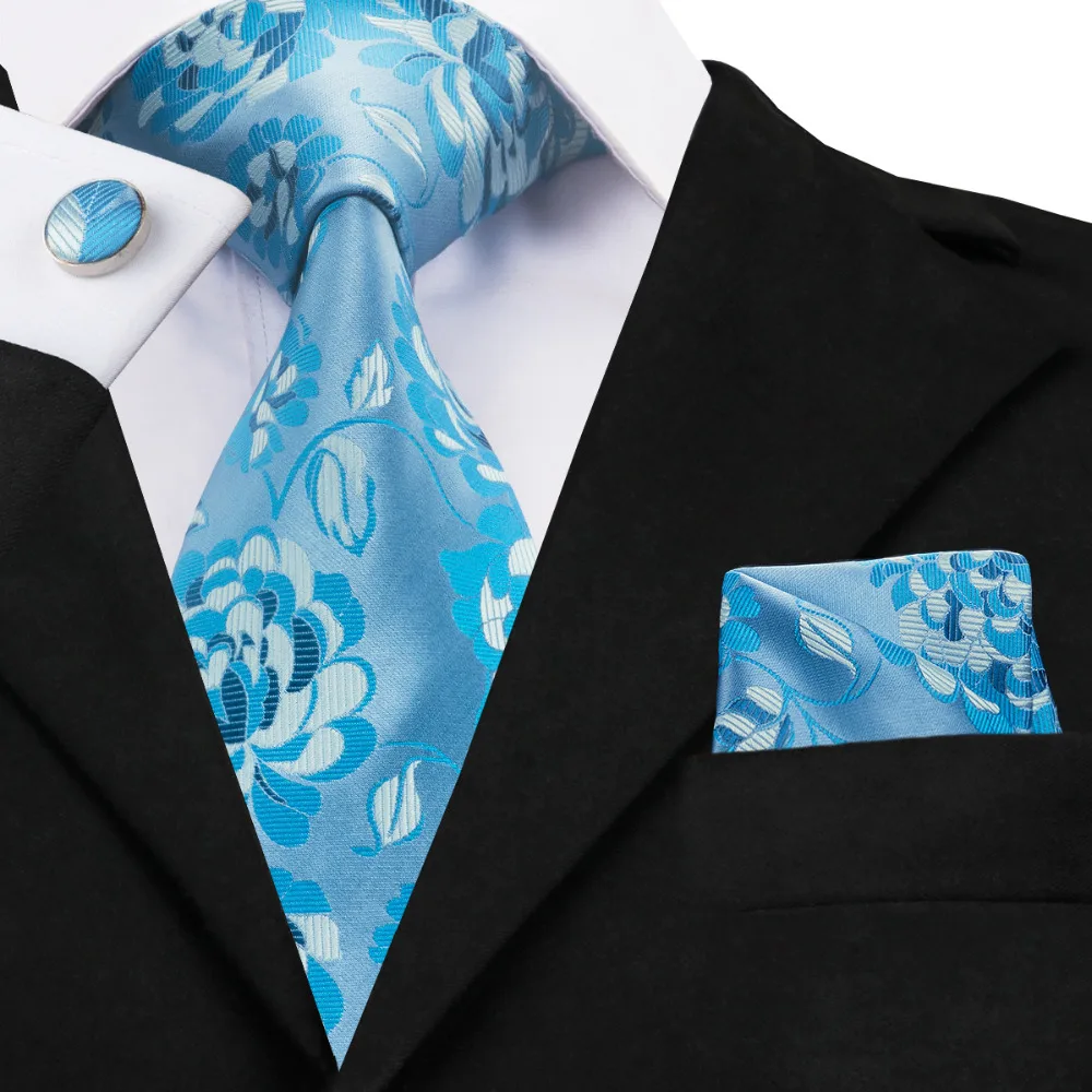 mens light blue shirt and tie set
