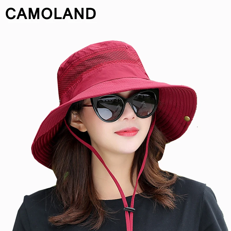 Summer Bucket Hat Breathable Mesh Beach Hats Unise Sun Outdoors UV Protection Fishing Caps Family travel Boonie Fashion | Аксессуары для