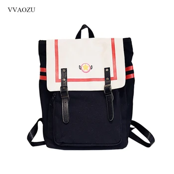 

Card Captor SAKURA Kinomoto Backpack Cardcaptor Sakura Embroidery School Bags Leisure Rucksack for Teenage Girls Mochila Escolar