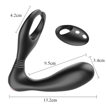 Thierry Vibrating Prostate Massager Men Anal Plug Waterproof heatable dual Motors 10 modes stimulate testis Butt Anus Sex Toys 6