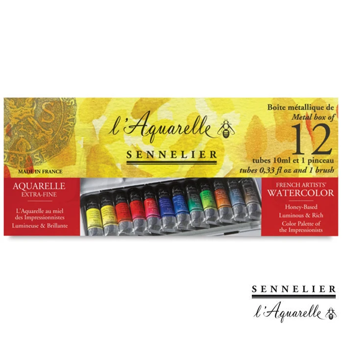 Sennelier Top Honey Series Watercolor Pigment Pure Honey Watercolor Light Does Not Fade Professional for artist  12color