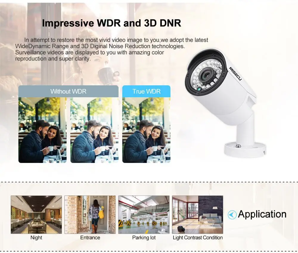 Misecu 8ch 720 P AHD M DVR VGA HDMI 1080 8*720 ИК ночного видения Водонепроницаемый облако Камера xmeye