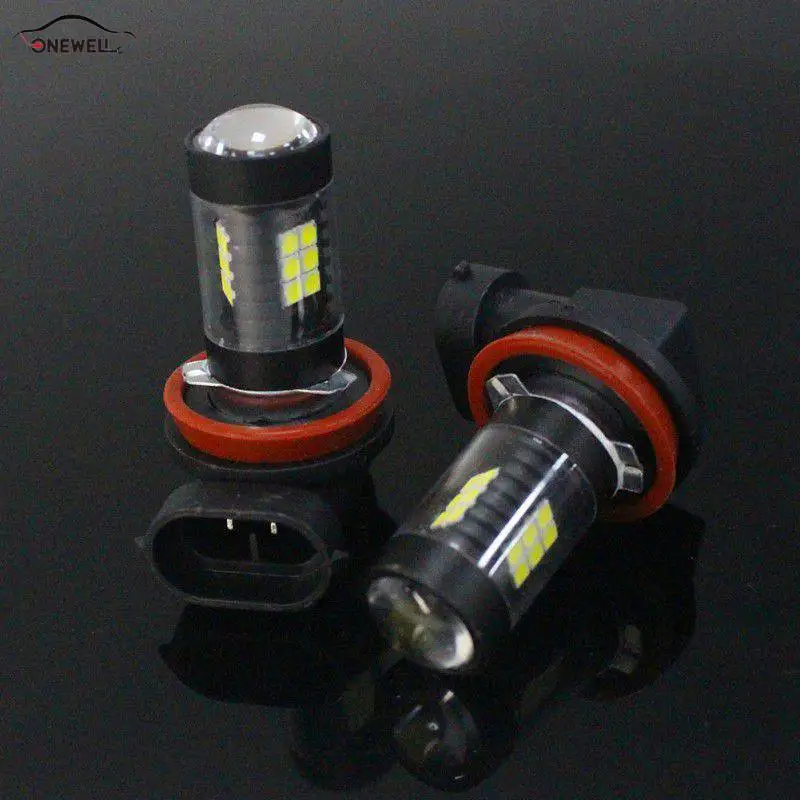 Automotive LED DRL Headlight H8 H9 H11 3030 21SMD Fog Light Upgrade Acrylic Shades Waterproof New | Автомобили и мотоциклы