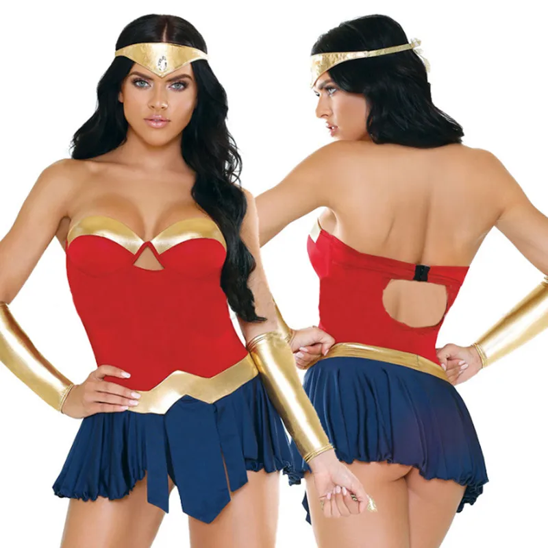 2018 Высококачественная Сексуальная Униформа Wonder Woman костюм принцессы Амазона