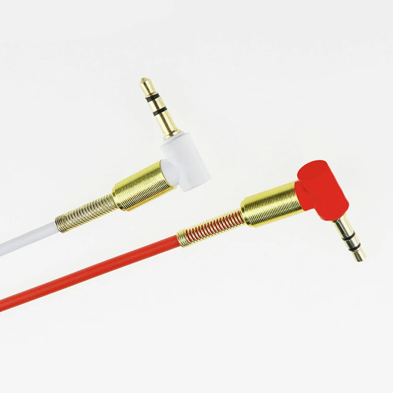 Rankman 3.5mm Jack Male to Male Audio Cable AUX 90-degree curved Cord Line for Laptop MP3 Speaker Phone Car Earphone