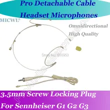 Micwl AS5 Отсоединяемый кабель Беспроводной гарнитура микрофон для Sennheiser G1 G2 G3 поясной-бежевый