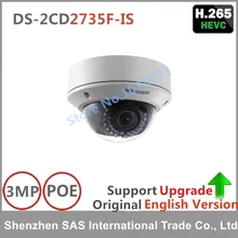 Hikvision Original DS-2CD2735F-IS replace DS-2CD2732F-IS H265 H264 IP Camera Dome network camera support POE CCTV IP VF lens IPC