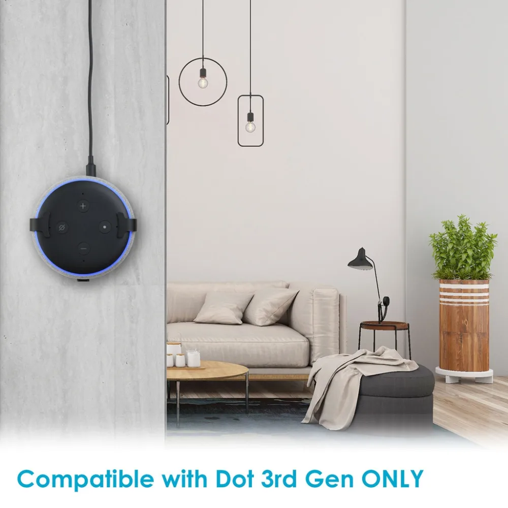 

Metal Aluminum Wall Mount Stand Holder Bracket for Amazon Echo Echo Dot 3rd Generation Bluetooth Speaker