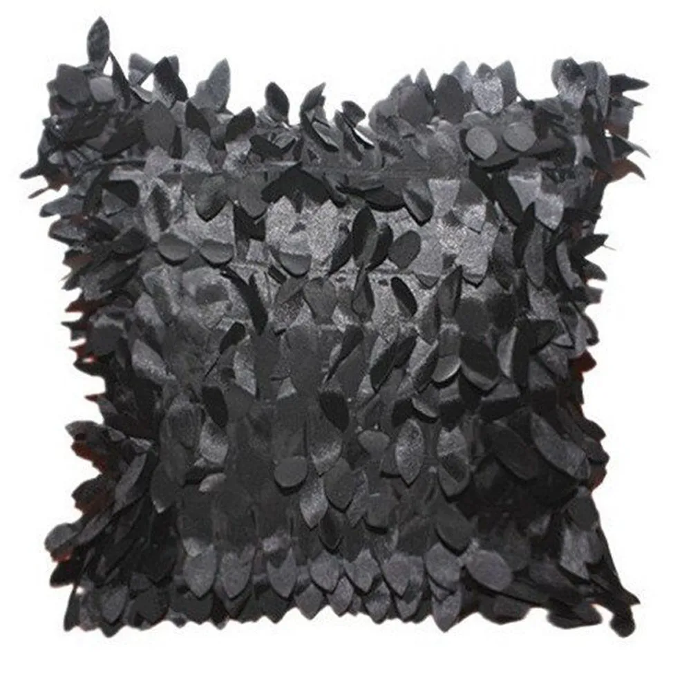 

43*43cm 3D Leaves Cushion Covers Home Decor Square Pillow Cover Polyester Feather Car Decorative Pillowcase For Floor Sofa Home