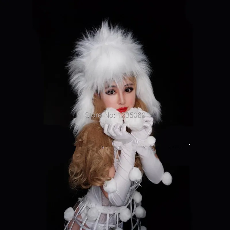 White-Female-Singer-DJ-Bar-Gogo-Nightclub-Costume-Sexy-Lady-Catwalk-Show-Party-Dress-With-Hat (4)_