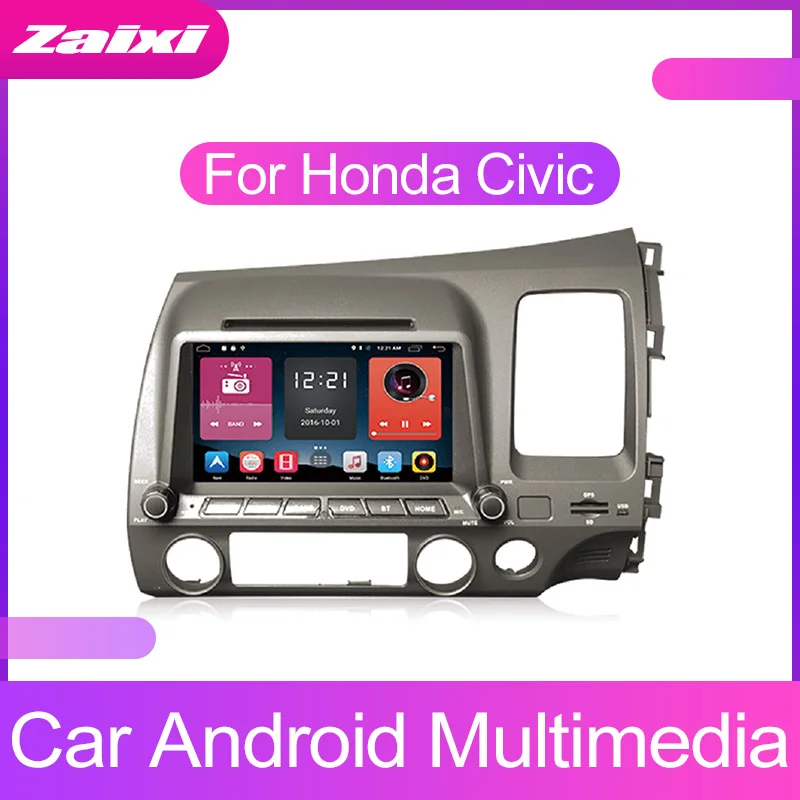 

ZaiXi Android Car Multimedia player 2 Din WIFI GPS Navigation Autoradio For Honda Civic 2006~2011 GPS Radio FM Maps BT