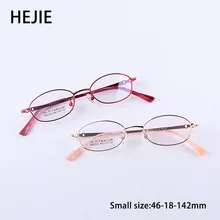 HEJIE абсолютно новая женская оптическая оправа для очков из чистого титана высокого качества полный обод маленький размер для женщин размер 54-18-138 Y0053