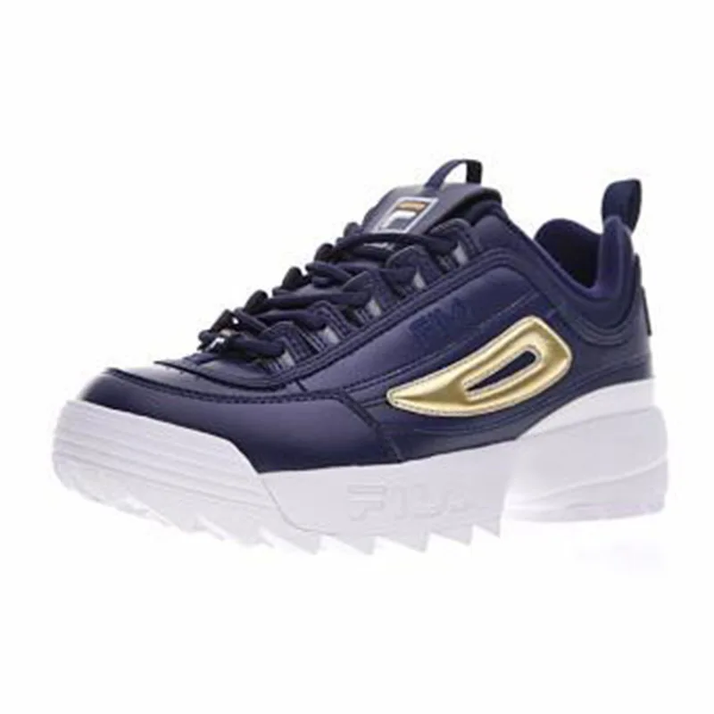 

2018 Fila Disruptor II 2 generations of large sawtooth thick raised legs wild jogging Dark blue white shoes size 36-44