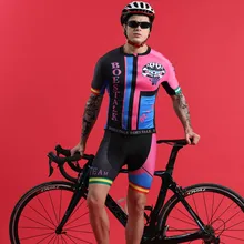 2019 men pink cycling jersey set ciclismo clothings hombre BOESTALK high quality summer triathlon suit bike clothes bicicleta