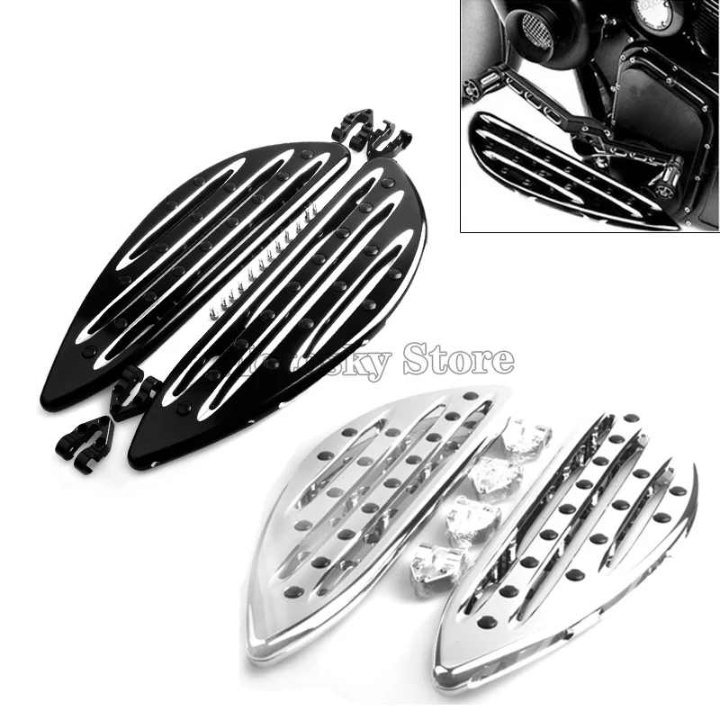 Подножка мотоцикла CNC Cut Driver Floorboards педаль подножки для Harley Touring Softail FLHT Dyna FLSTF Road King