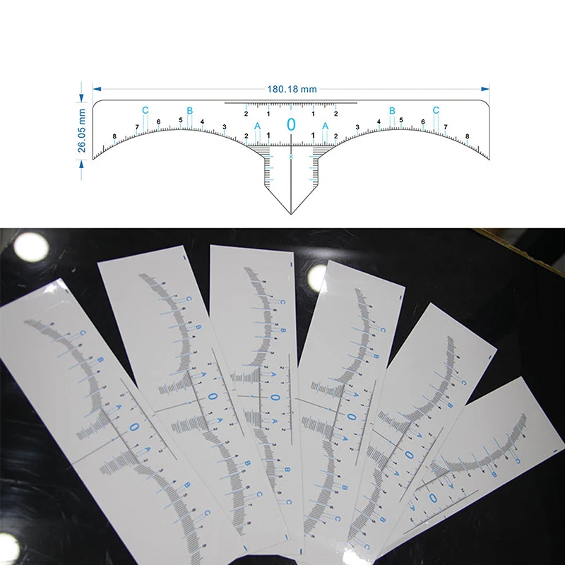 20 шт одноразовые перманентные наклейки для татуировки линейка для перманентного макияжа микроблейдинг инструменты 3D для формирования бровей аксессуары для татуировки