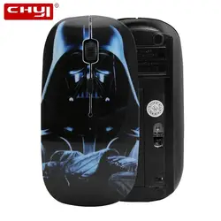CHYI Star Wars Беспроводная оптическая компьютерная мышь тонкая Usb Mause ультра тонкая креативная мультяшная черная воина беспроводная мышь для