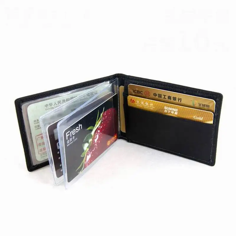 High Quality First Layer Of Cowhide Real Leather Genuine Wallet For Driver's License Credit Card Holders Super Thin | Багаж и сумки