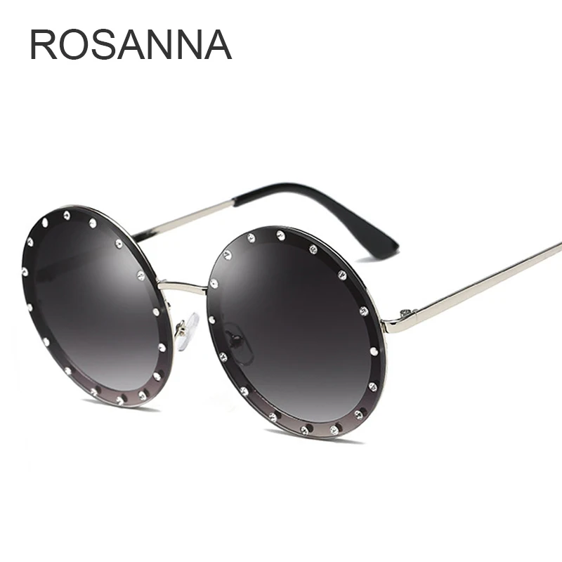 Роскошные круглые Кристальные Декоративные Солнцезащитные очки для женщин, новинка, брендовые дизайнерские Стразы, солнцезащитные очки для женщин, высокое качество Oculos