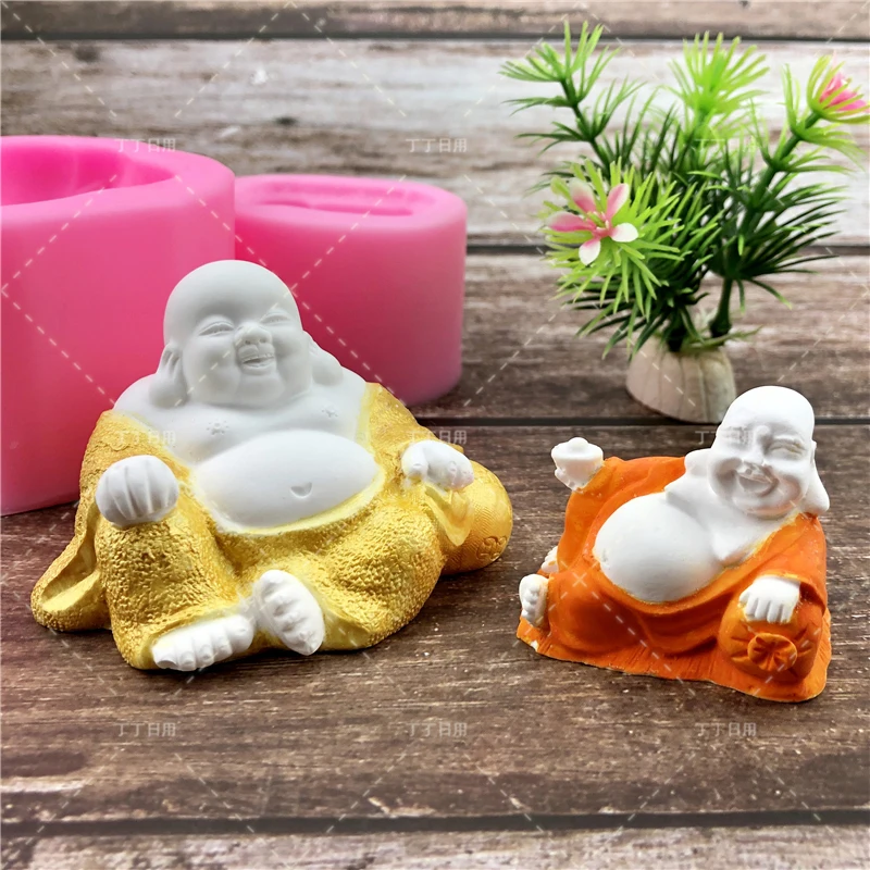 

Doinb Sugarcraft Buddha statue Silicone Fondant Mold Cake Decorating Tools Chocolate Baking Mold Gypsum clay Moulds