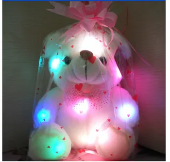 

Urijk 1pc 25cm Luminous Plush Teddy Bear Toys Gleamy Animal Doll Shinning Pillow Babe Birthday Gift Glowing Animal Toy Kids Gif