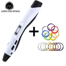 3D Printing Pen For Kid Gift 2016 New High Quality Led 3D Drawing And Doodling 3D Pen With Free 100M PLA Plastic Filament