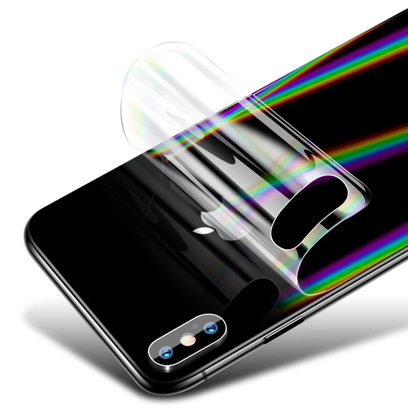 Newest Diamond Stealth Film Clear Aurora Phone Back Protective Film For iPhone X 8 7 Plus SAMSUNG S9+ S8 Note 8 W2017 W2018 1+6 (11)
