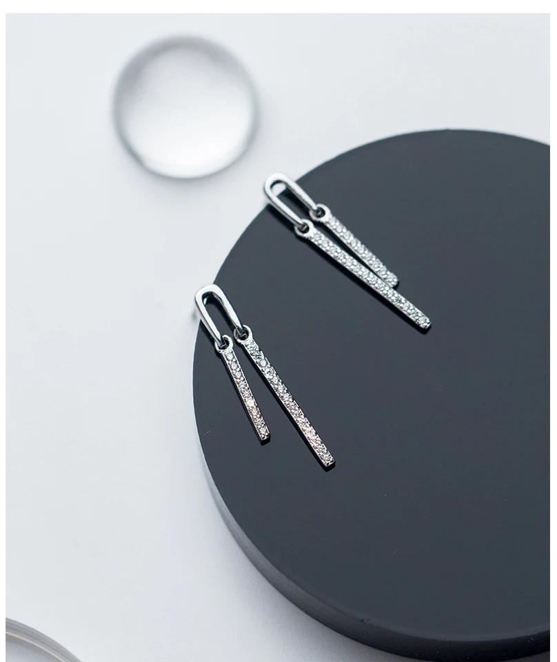 Women Earrings Silver 925 Cubic Zirconia Geometric Statement Earrings Orecchini For Wedding Party Jewelry Pendientes Feminino (7)