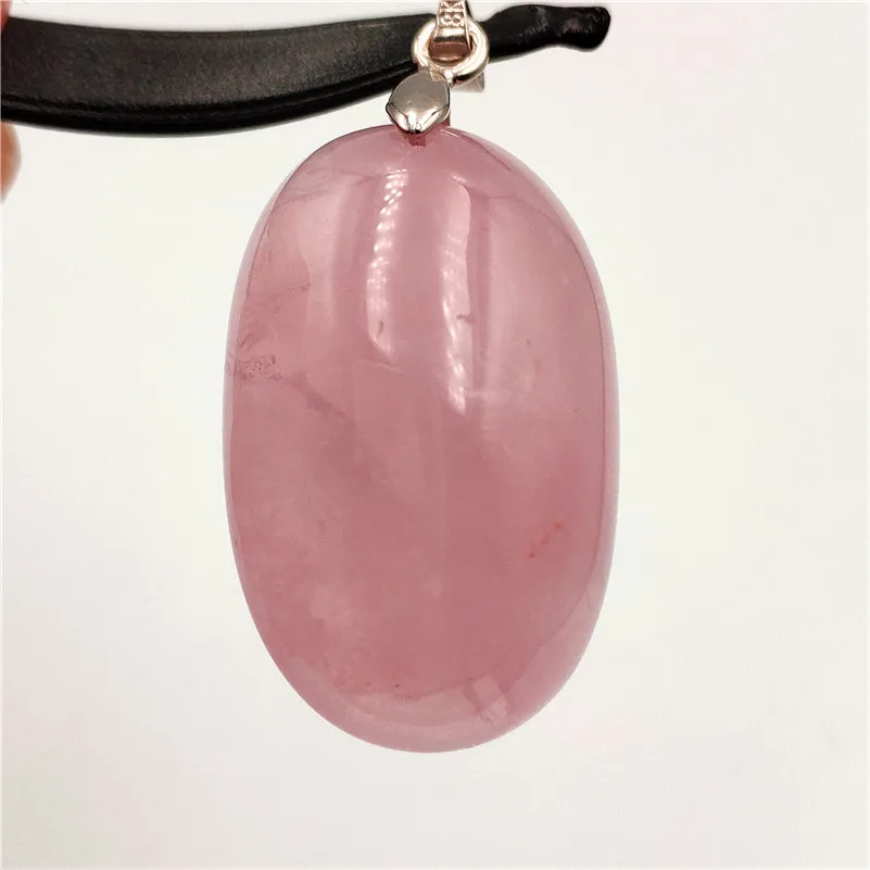 

Necklace Pendant Natural Rose Quartz Crystal For Women Men Anniversary Party Gifts 31x19x13mm Gemstone Water Drop Pink Pendants