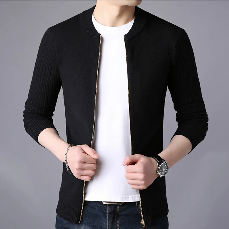 Mwxsd Brand autumn men's casual zipper cardigan sweater men solid Cashmere knitted sweater jacket male pull homme cardigan Mwxsd Brand autumn men's casual zipper cardigan sweater men solid Cashmere knitted sweater jacket male pull homme cardigan