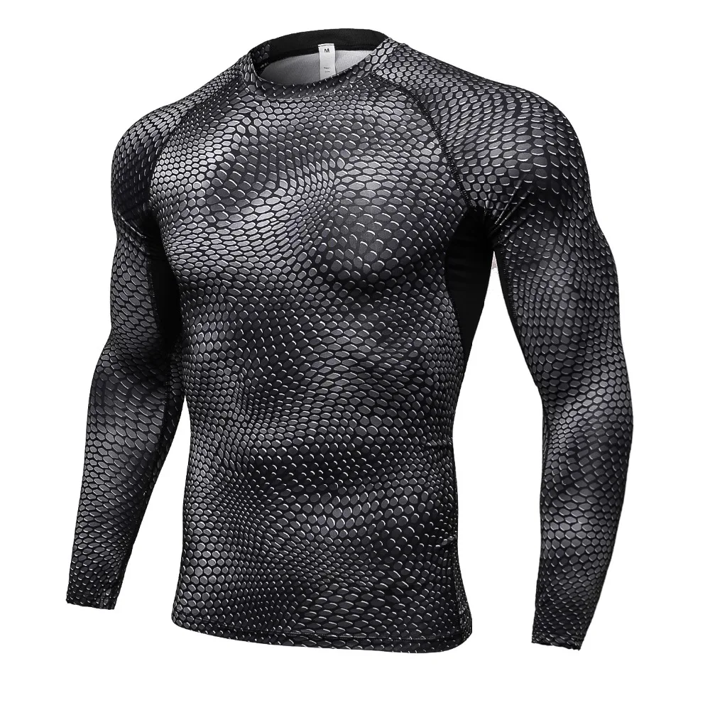 

Men's 3D Stereo Printed Sweatshirt Fitness Running Training Long Sleeve Tightening Breathable Quick Drying Cloth