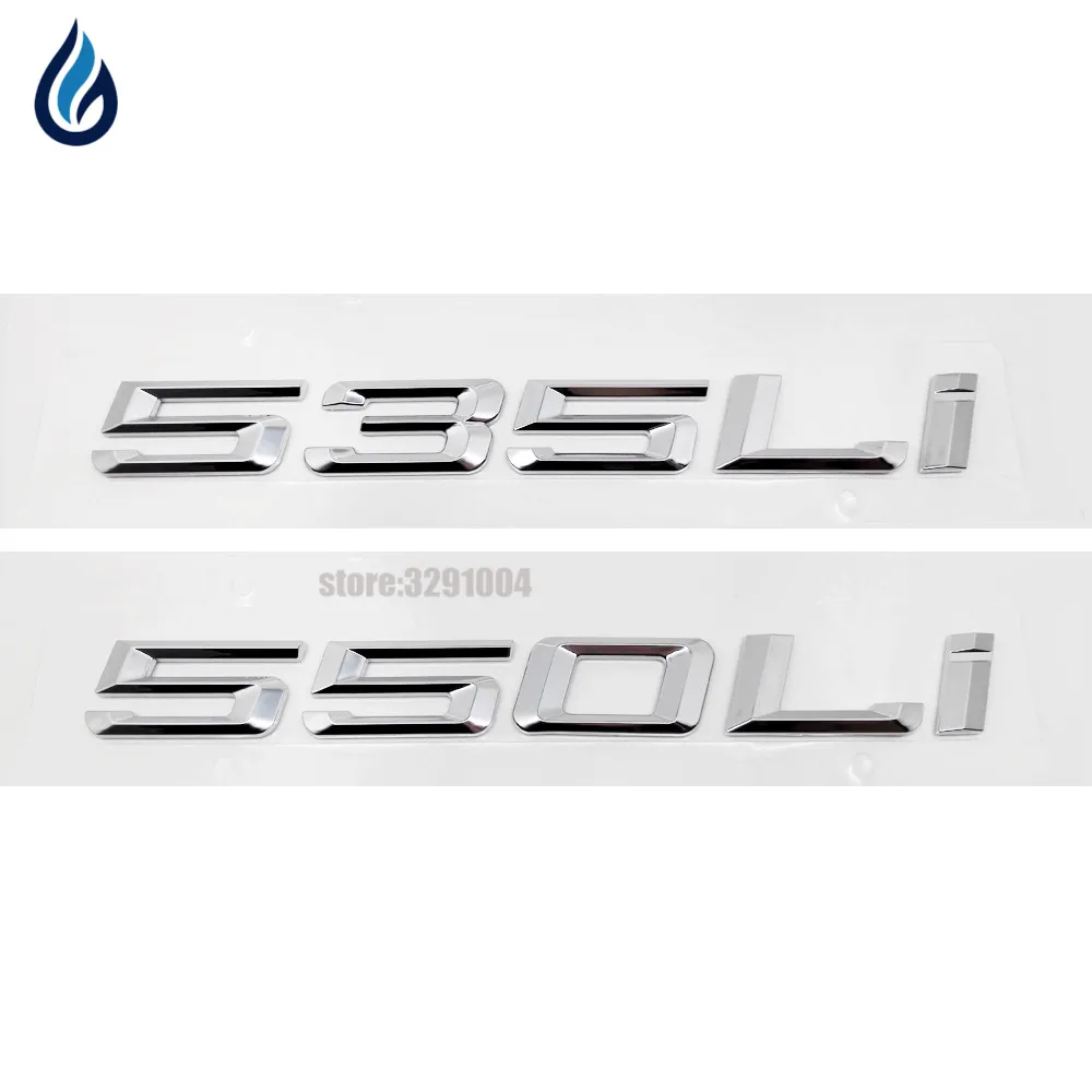 

3D Metal Car Tail letters Emblem Badge Sticker For BMW 5 Series F10 F11 F07 E12 E28 E34 E39 E60 E61 535LI 550LI Car Accessories