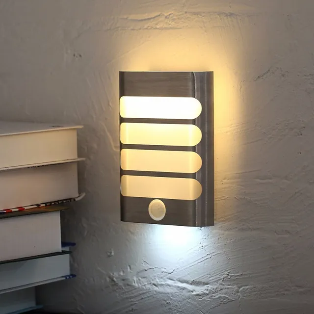 USB Rechargeable Wall Light Motion Sensor Wall Lamp Sconce LED Night