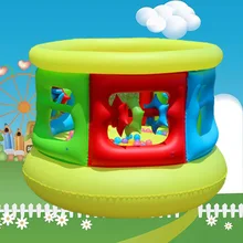 New style Mini household entertainment children Trampoline with guardrail and doorframe more safe Size:152cm*102cm load 40kg
