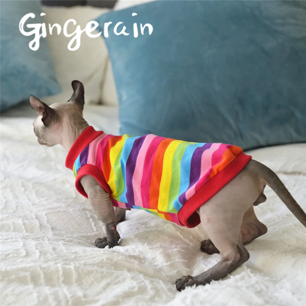 Gingerain Милая Одежда для питомцев кошек модная куртка для питомцев жилет с принтом костюм Одежда для кошек C22