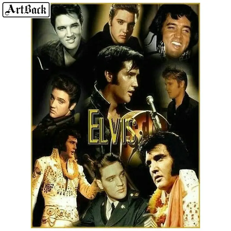 

ArtBack 5d diy diamond painting Elvis Presley car full drill square diamond embroidery 3d round diamond mosaic home decoration