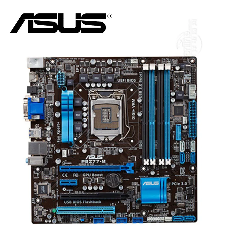 

Asus P8Z77-M Desktop Motherboard Z77 Socket LGA 1155 i3 i5 i7 DDR3 32G uATX UEFI BIOS Original Used Mainboard On Sale