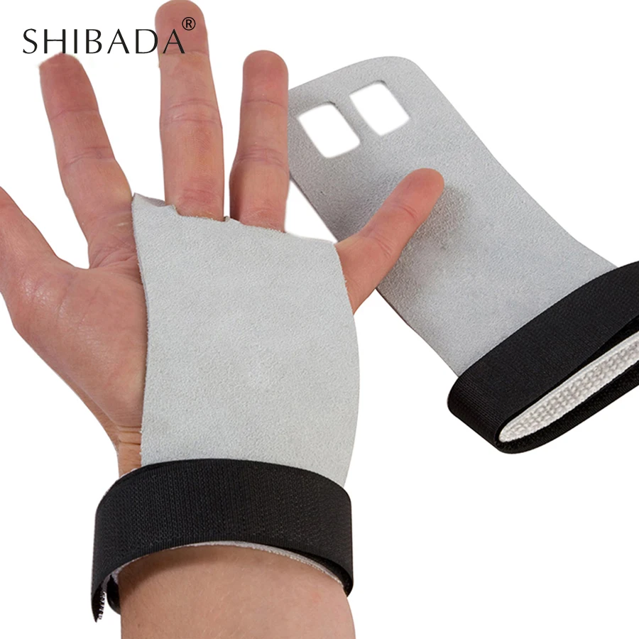 SHIBADA 1Pair S M L Hand Grip Leather Crossfit Gymnastics Guard Palm